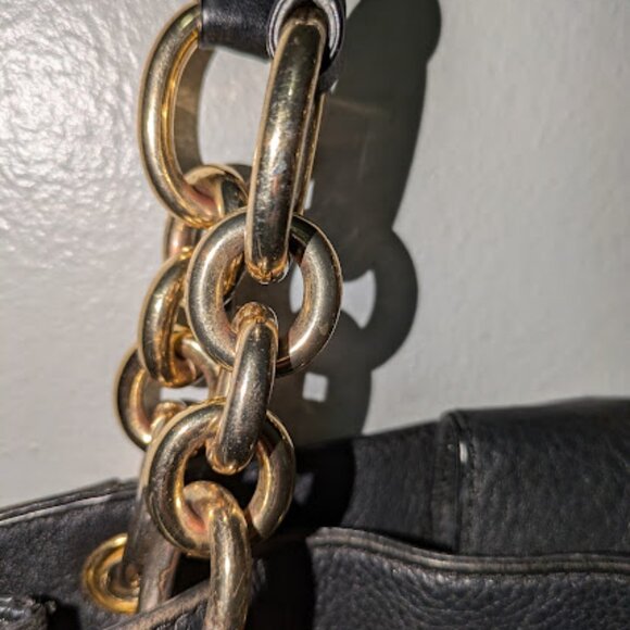 Michael Kors Black Leather Shoulder Bag - Picture 4 of 6